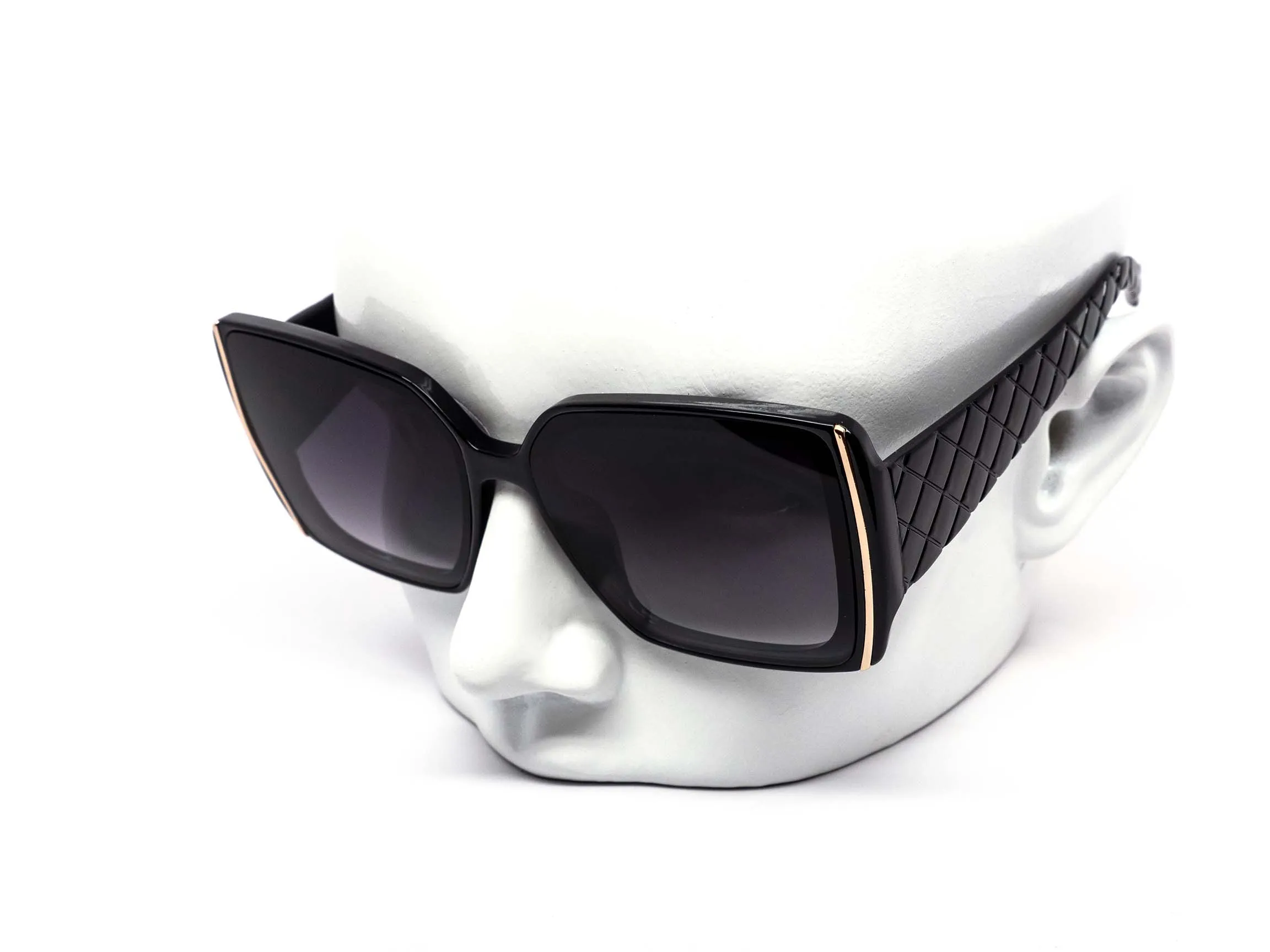 12 Pack: Gold Blade Crosshatch Wholesale Sunglasses