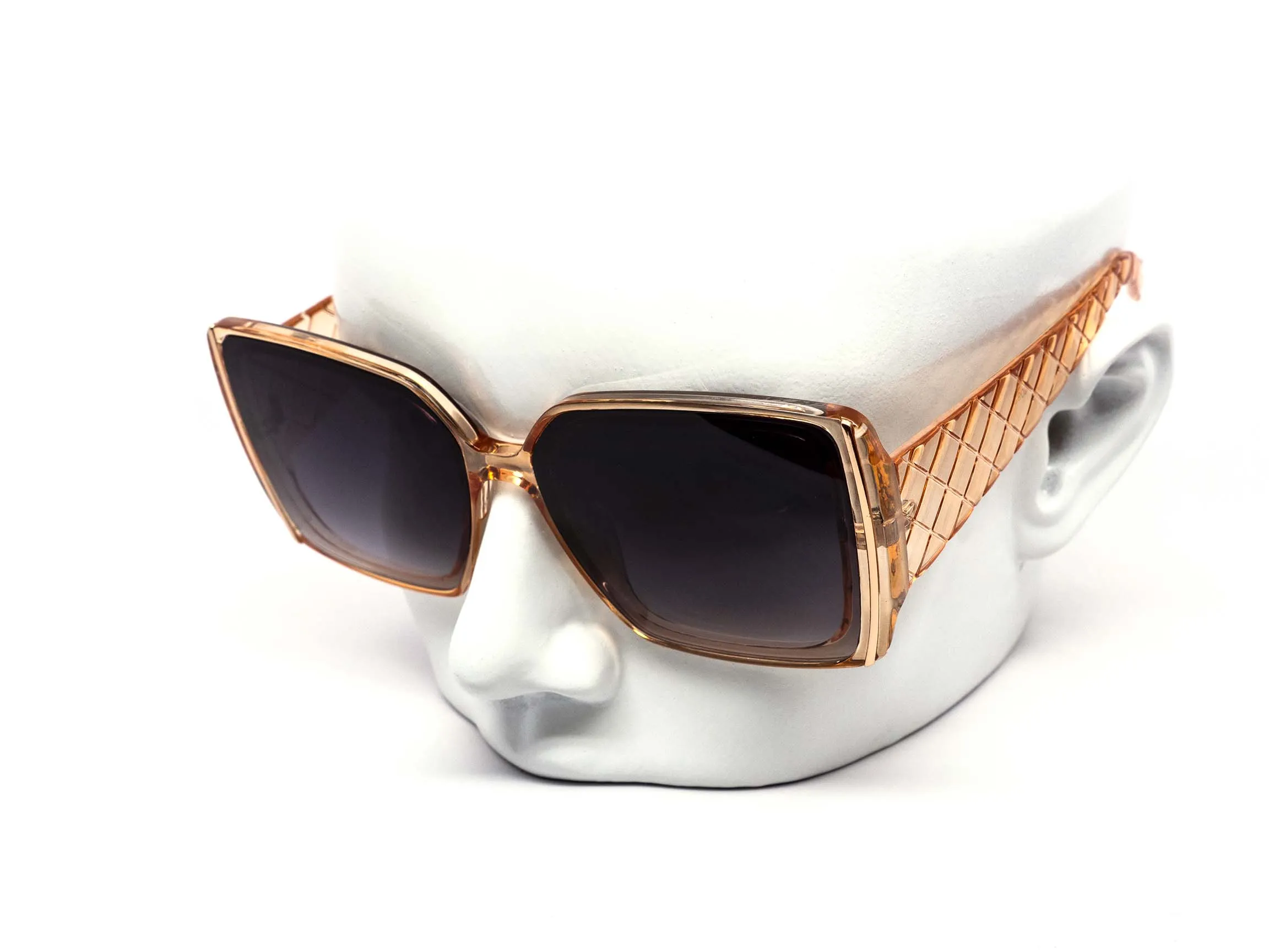 12 Pack: Gold Blade Crosshatch Wholesale Sunglasses