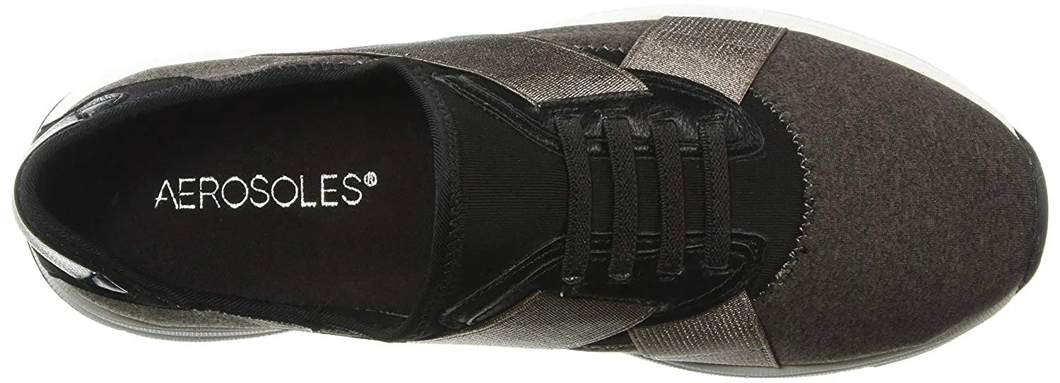 Aerosoles 1ST Single Dk Gray Combo Lace Up Core Comfort Fashion Sneakers