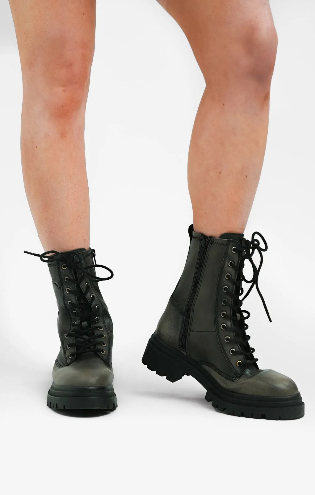 ALDO Nane Lace Up Ankle Boots In Black