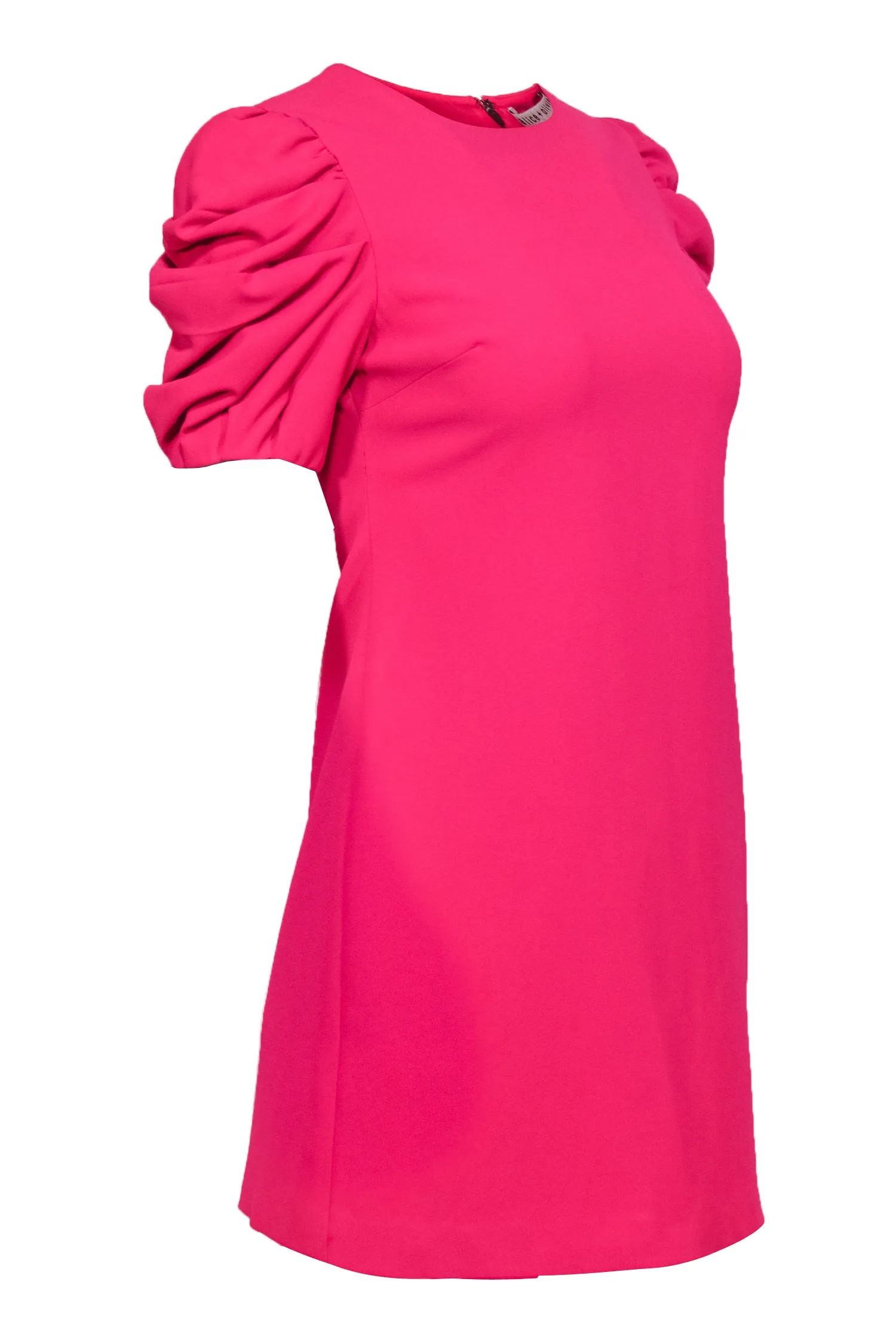 Alice & Olivia - Hot Pink Puff Sleeve Shift Dress Sz 0