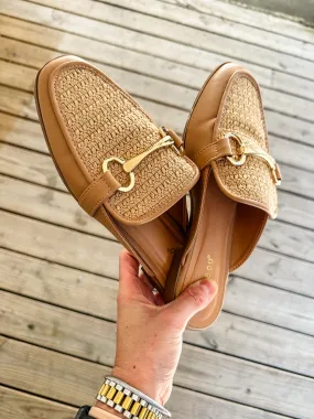 Allie Woven Mule with Gold Accent