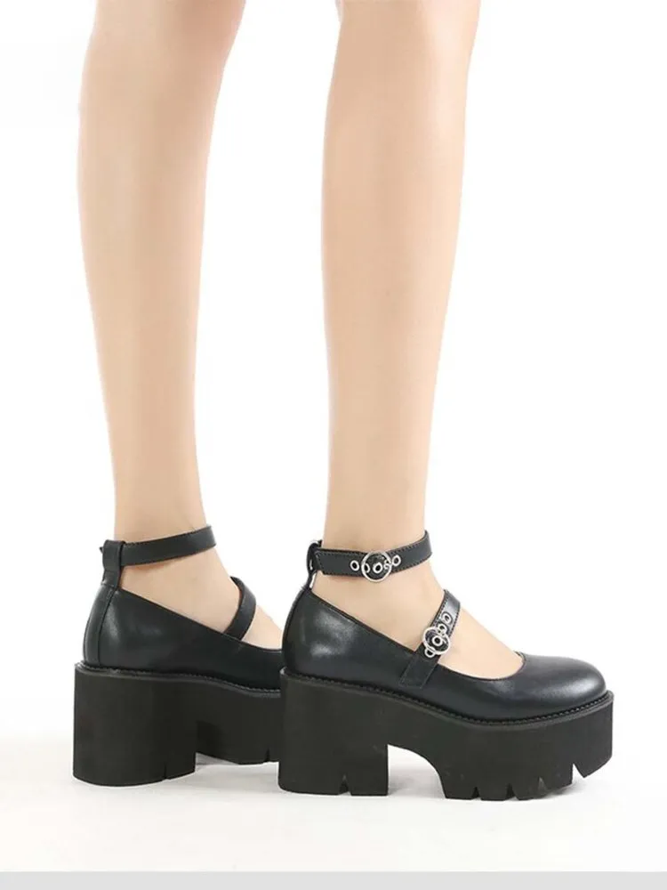 Ankle Strap Mary Janes Pumps Heels