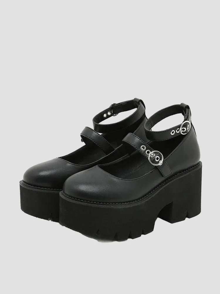 Ankle Strap Mary Janes Pumps Heels