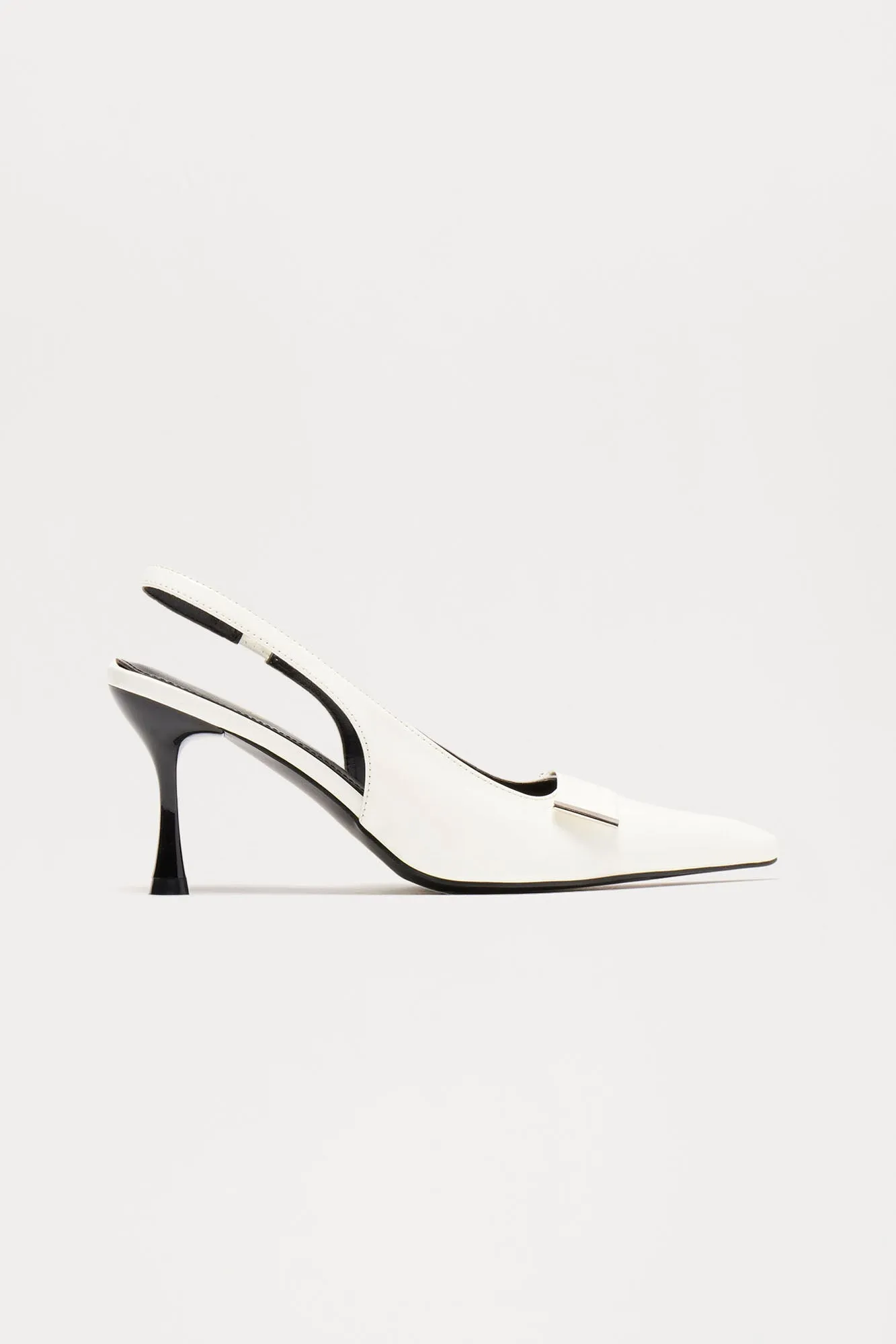 Annette Kitten Heel Pumps - White