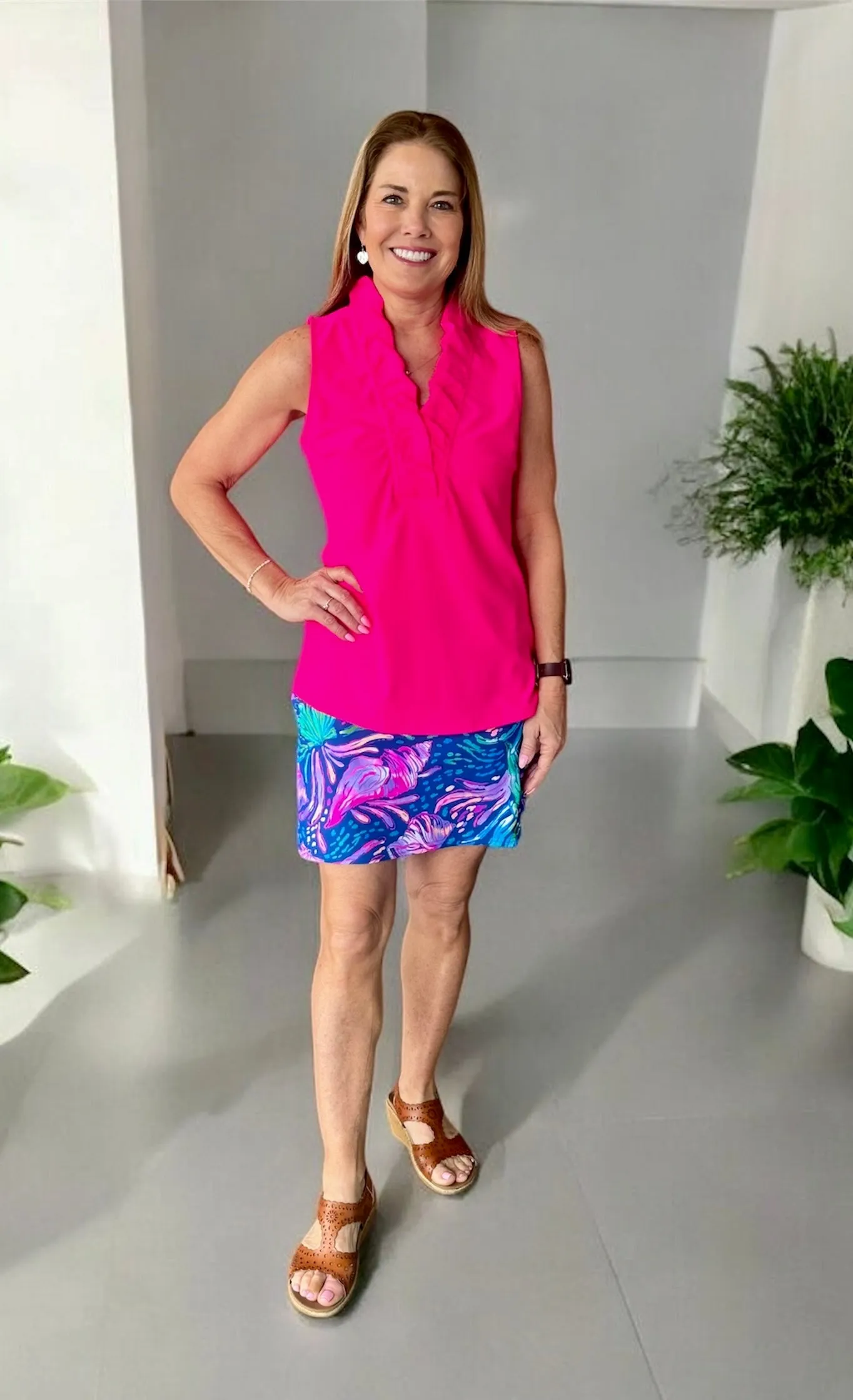Aryeh Ruffle Sleeveless Top