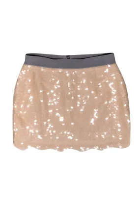 BCBG Max Azria - Light Pink Sequin "Michaela" Miniskirt Sz XS
