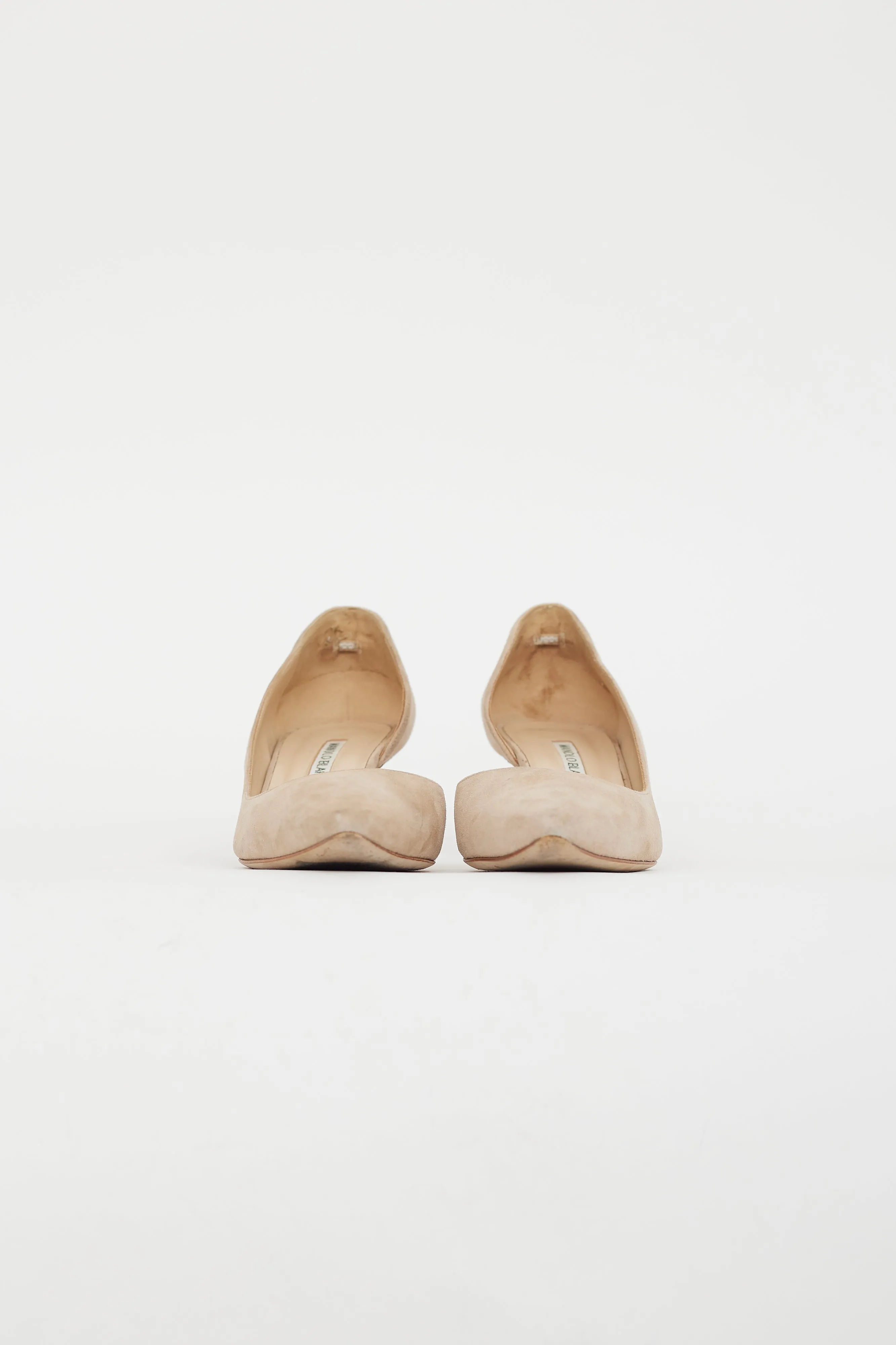 Beige Suede D'Orsay Pump