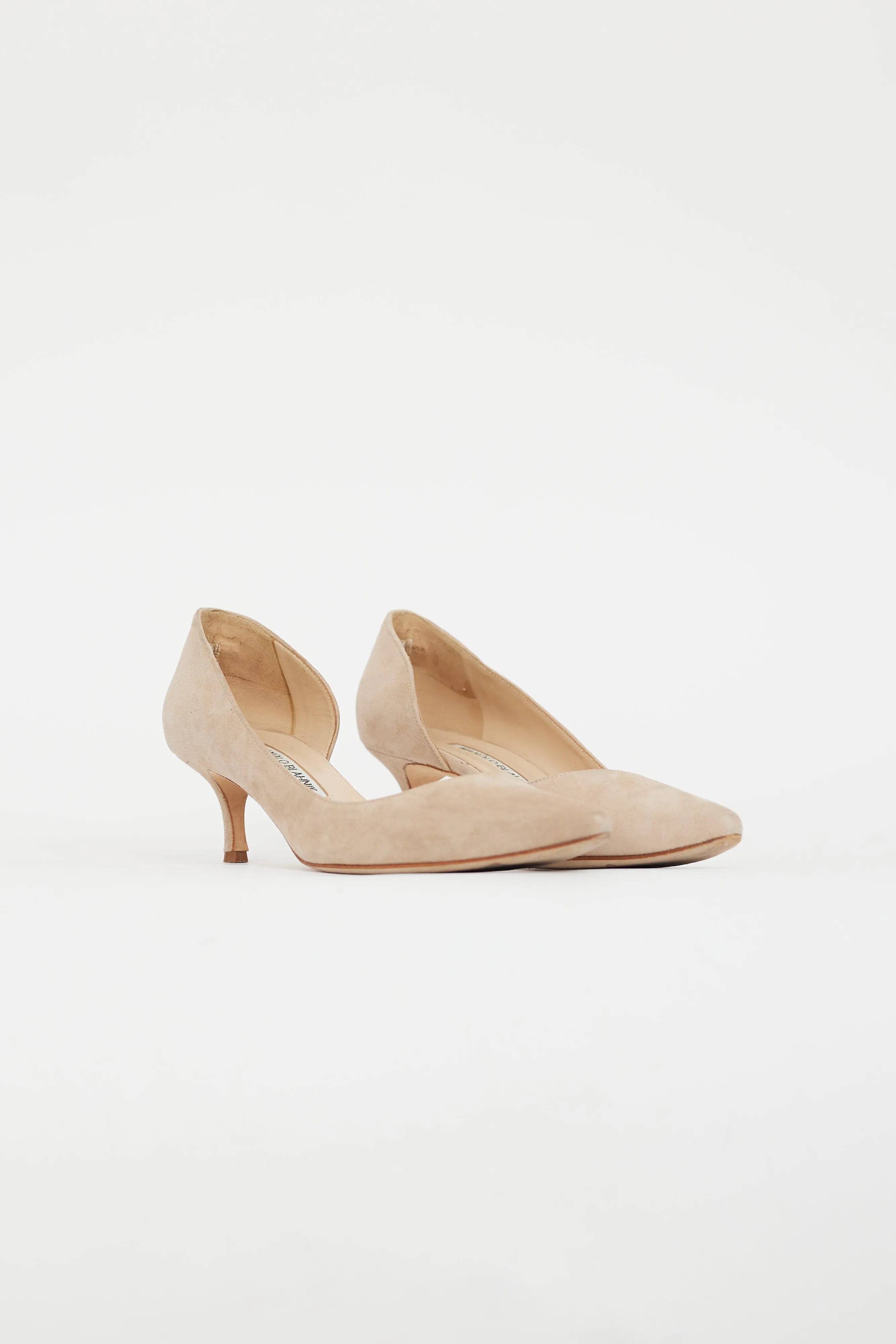 Beige Suede D'Orsay Pump