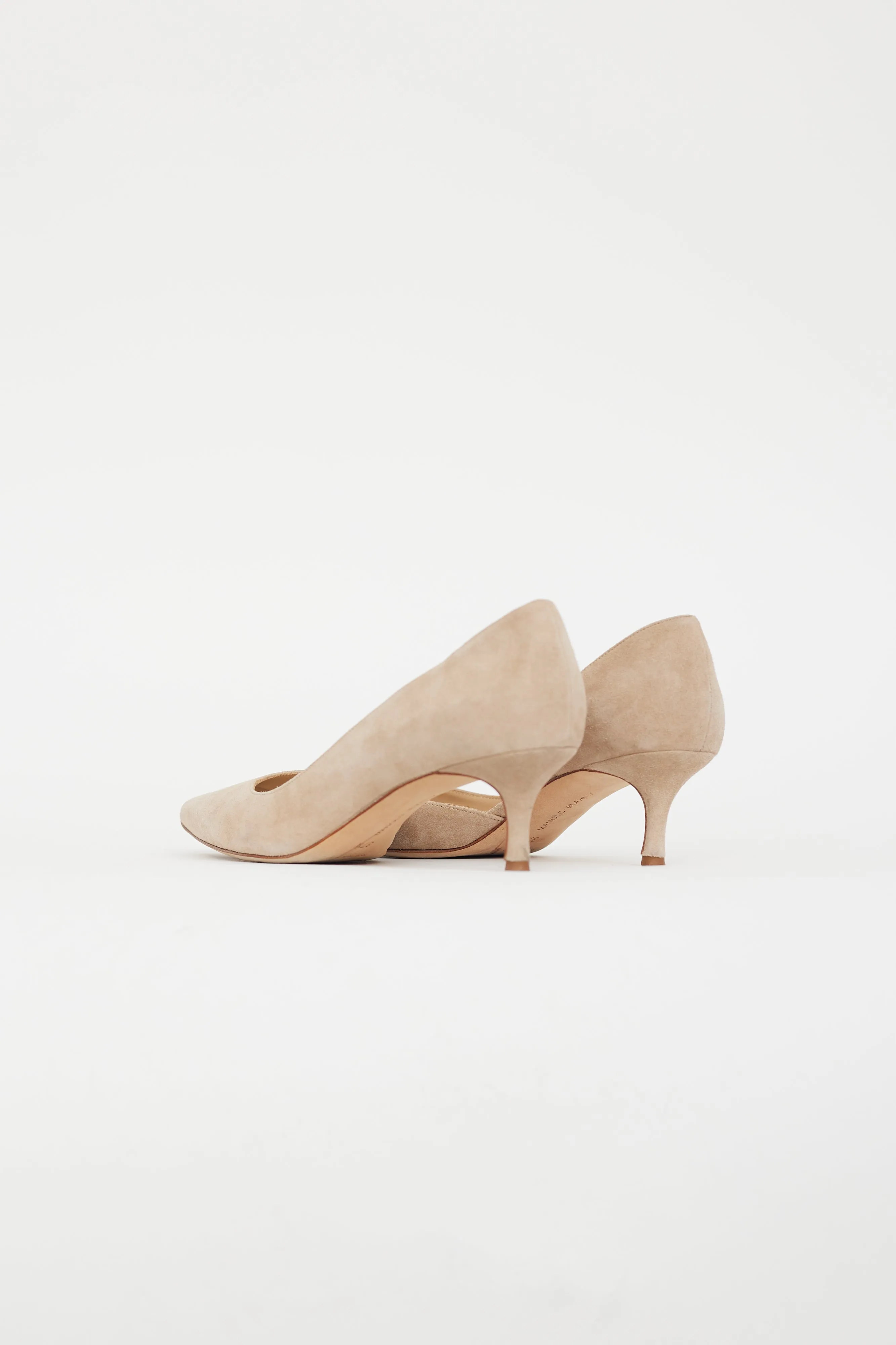 Beige Suede D'Orsay Pump