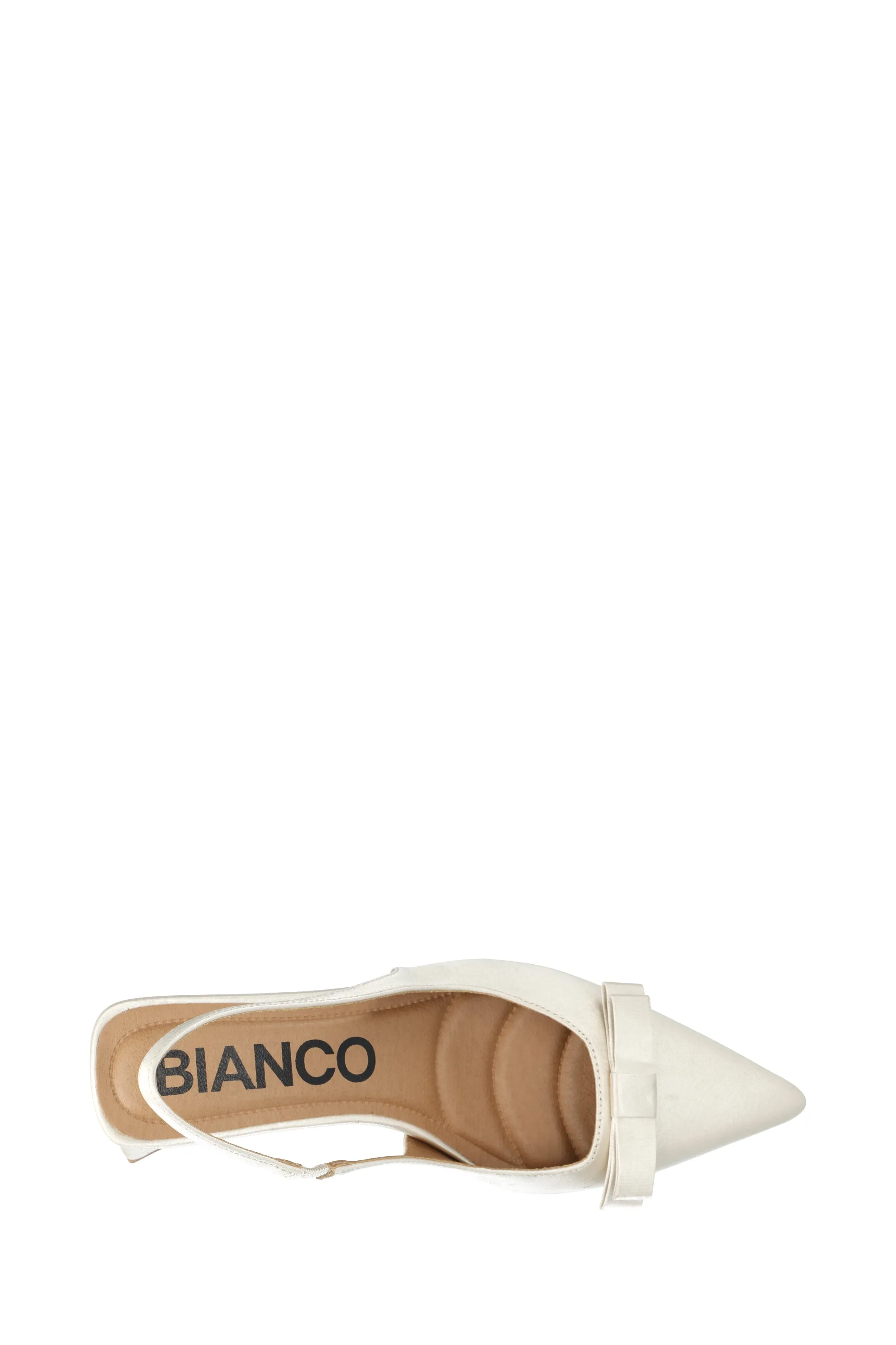 Biamaralyn Bow Slingback Satin - Off White