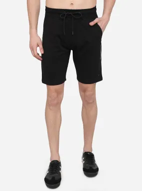 Black Solid Slim Fit Shorts | JadeBlue