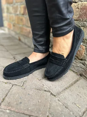 Black Suede Loafers