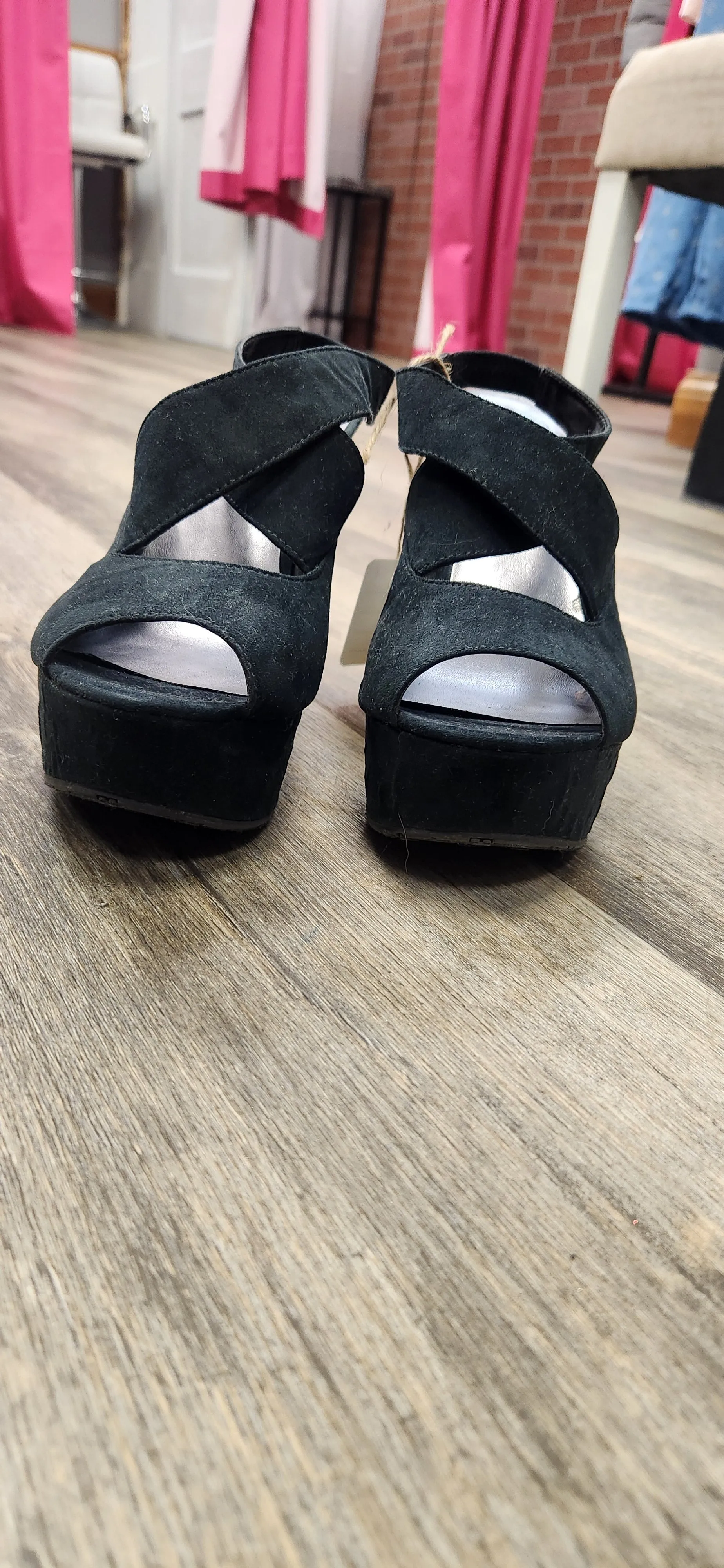 Candies Black Wedges Size 8.5 RS 37