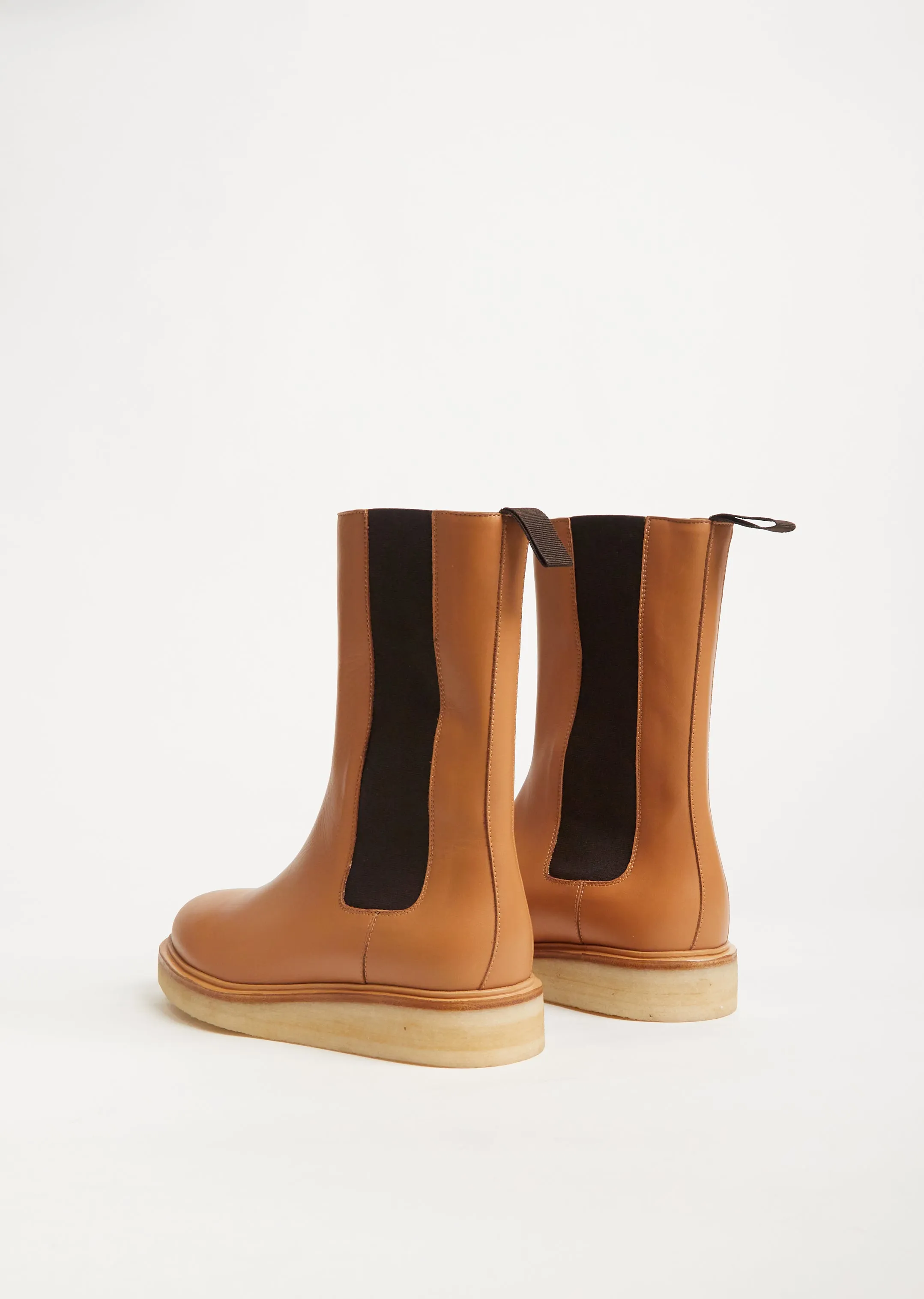 Chelsea High Boot — Caramel