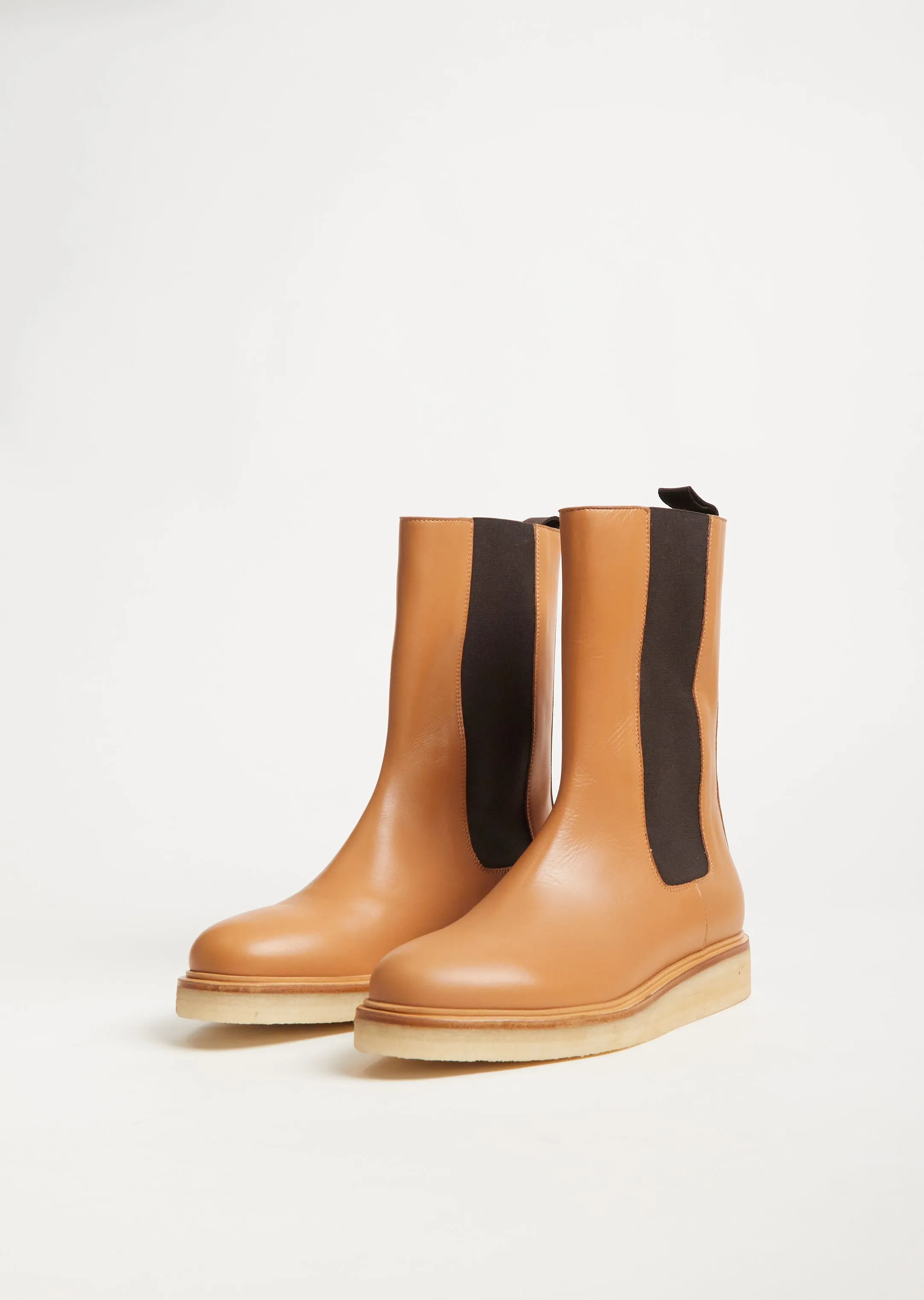 Chelsea High Boot — Caramel