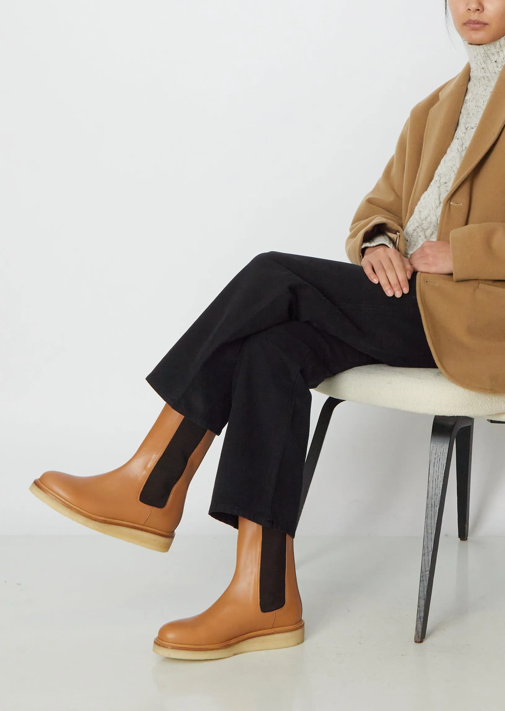 Chelsea High Boot — Caramel