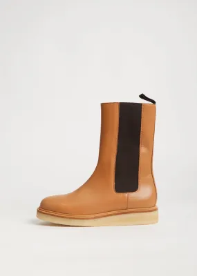 Chelsea High Boot — Caramel