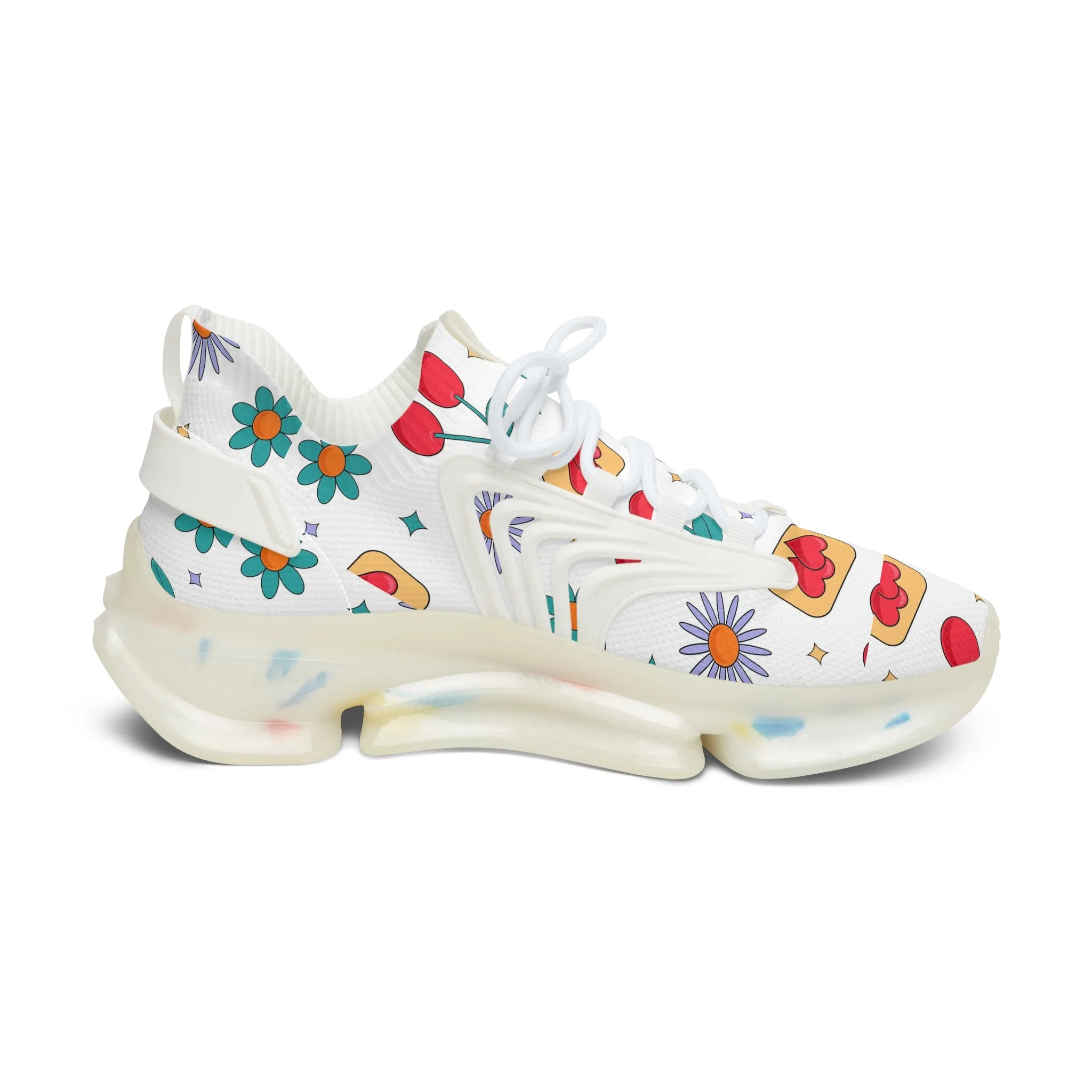 Cherries and Fruit Women's Mesh Sneakers