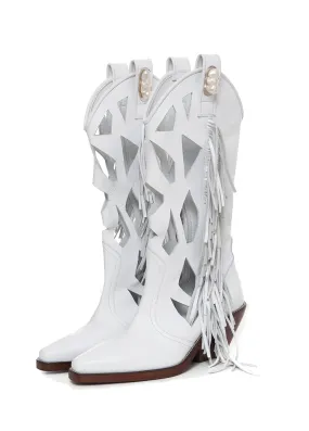 Cowgirl Boots With Pearls