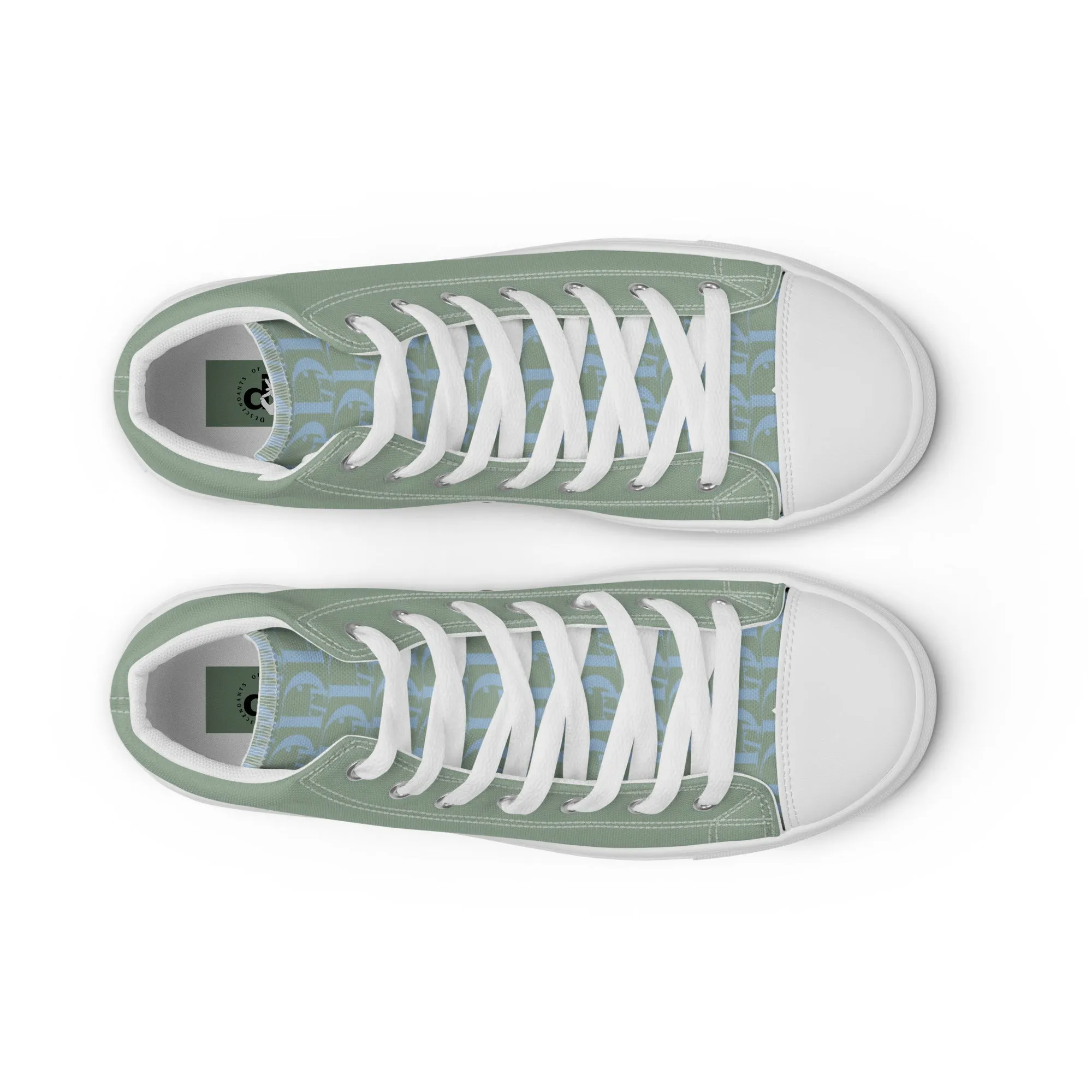 Descendants of the Island Olive Men’s high top canvas shoes