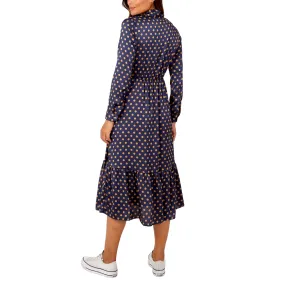 Dora Frill Hem Midi Dress | Navy
