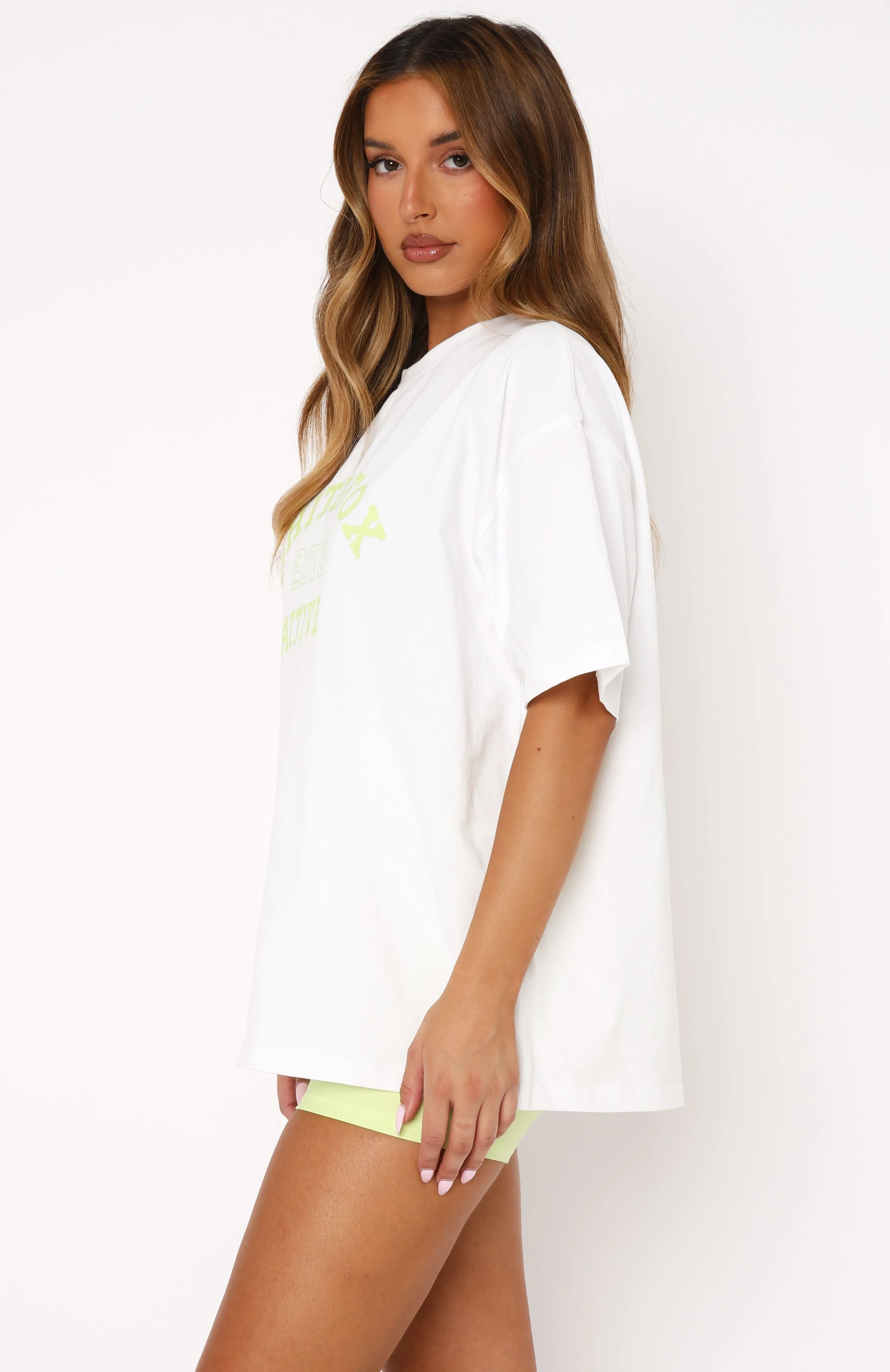 Down To The Wire Oversized Tee White