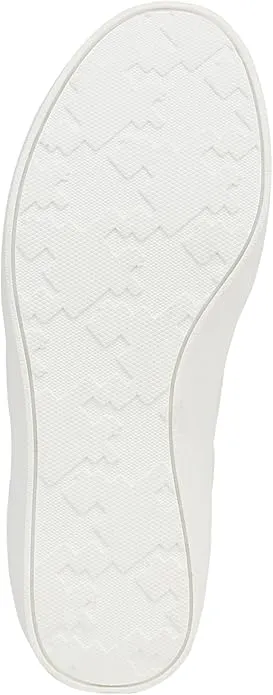 Dr. Scholl's Madison White/Blue Denim Lace Up Round Toe Low Top Fashion Sneakers