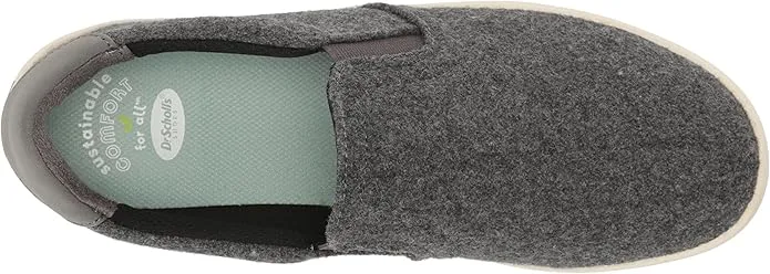 Dr. Scholl's Madison Willow Charcoal Fabric Slip On Low Top Fashion Sneakers
