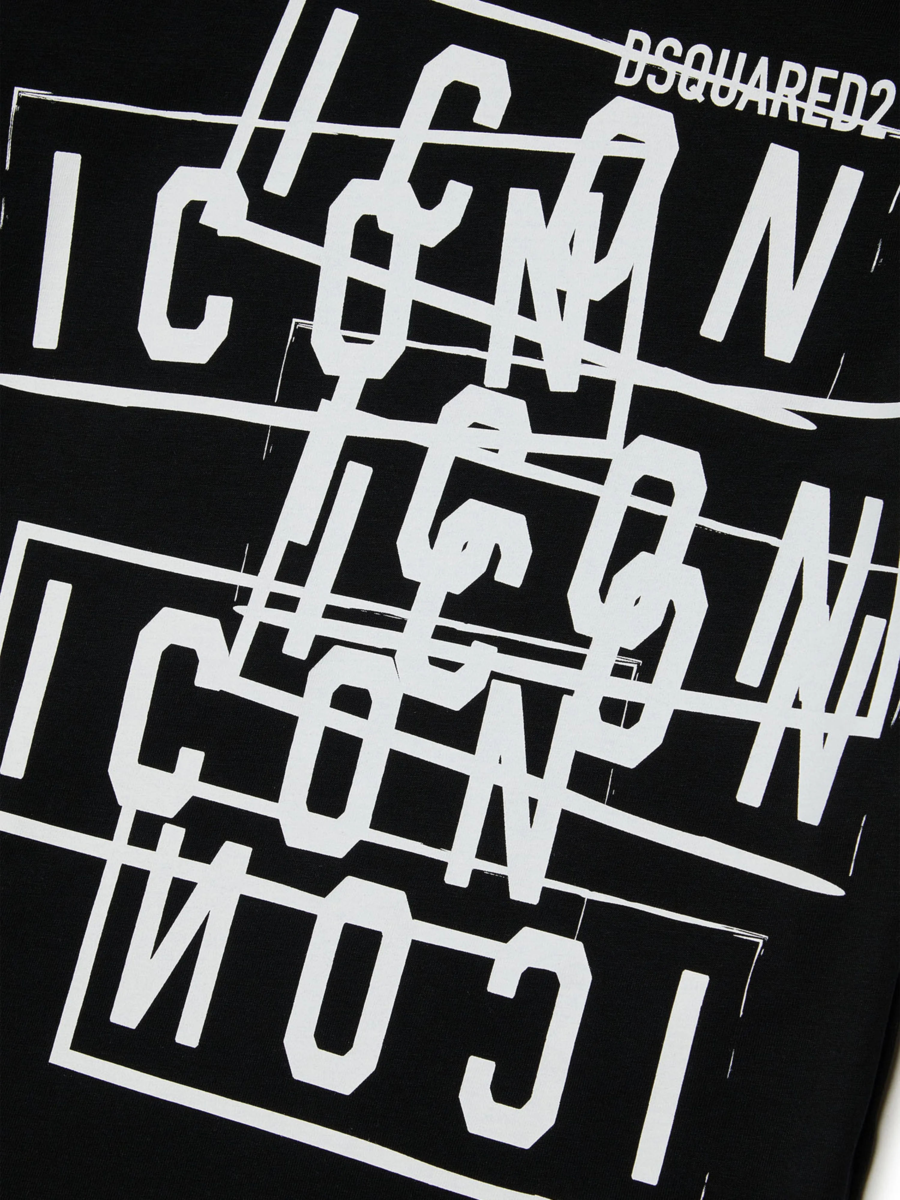 Dsquared2 Kids Multi Icon Logo T-Shirt in Black