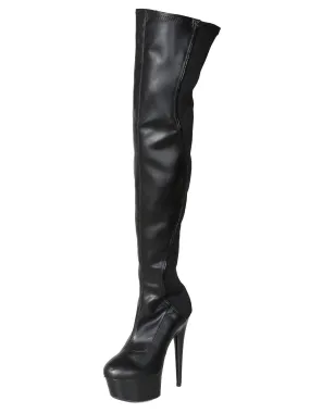 Ferocious Matte Stretch Thigh High Boots
