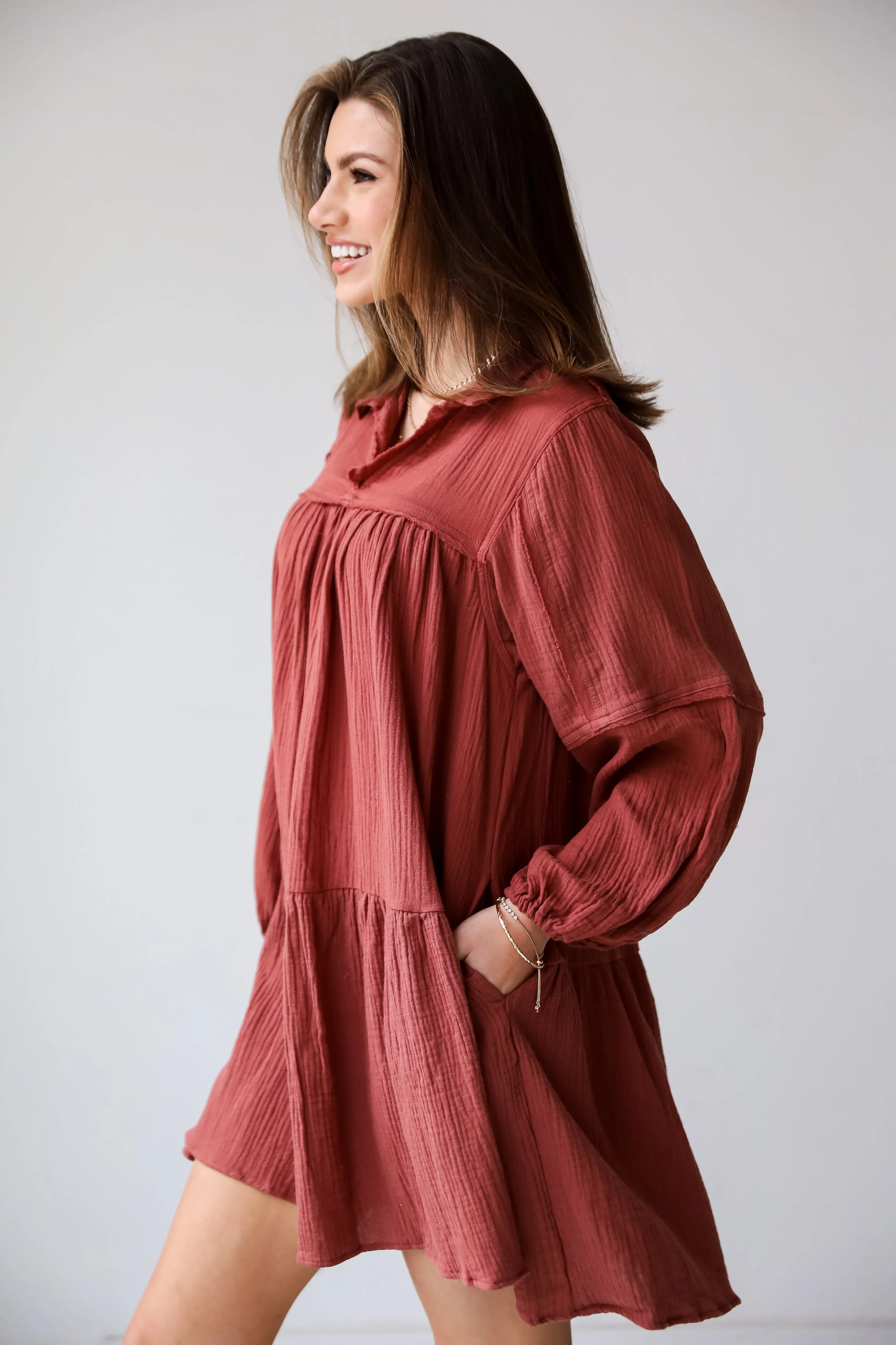 FINAL SALE - Modern Direction Linen Mini Dress