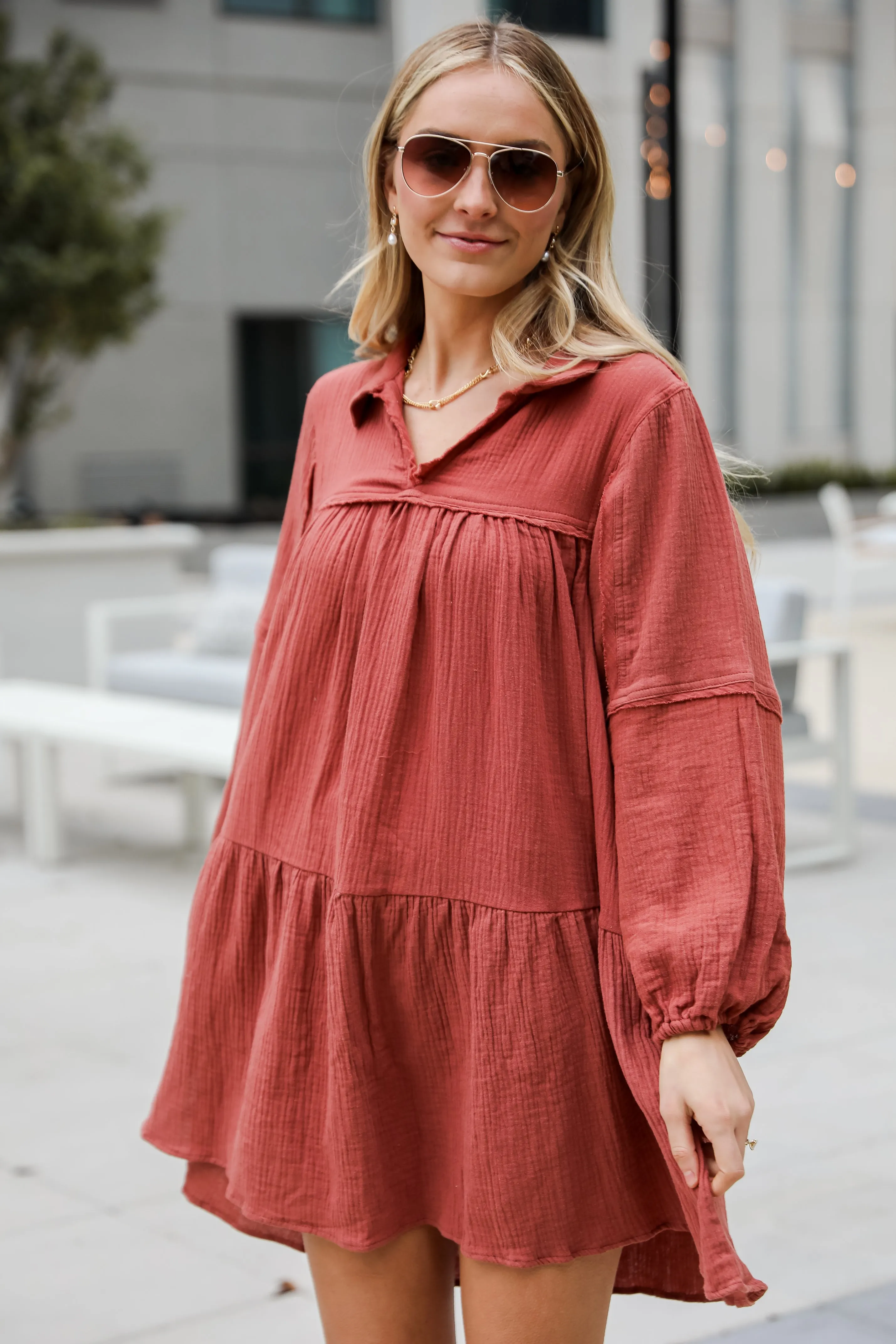 FINAL SALE - Modern Direction Linen Mini Dress