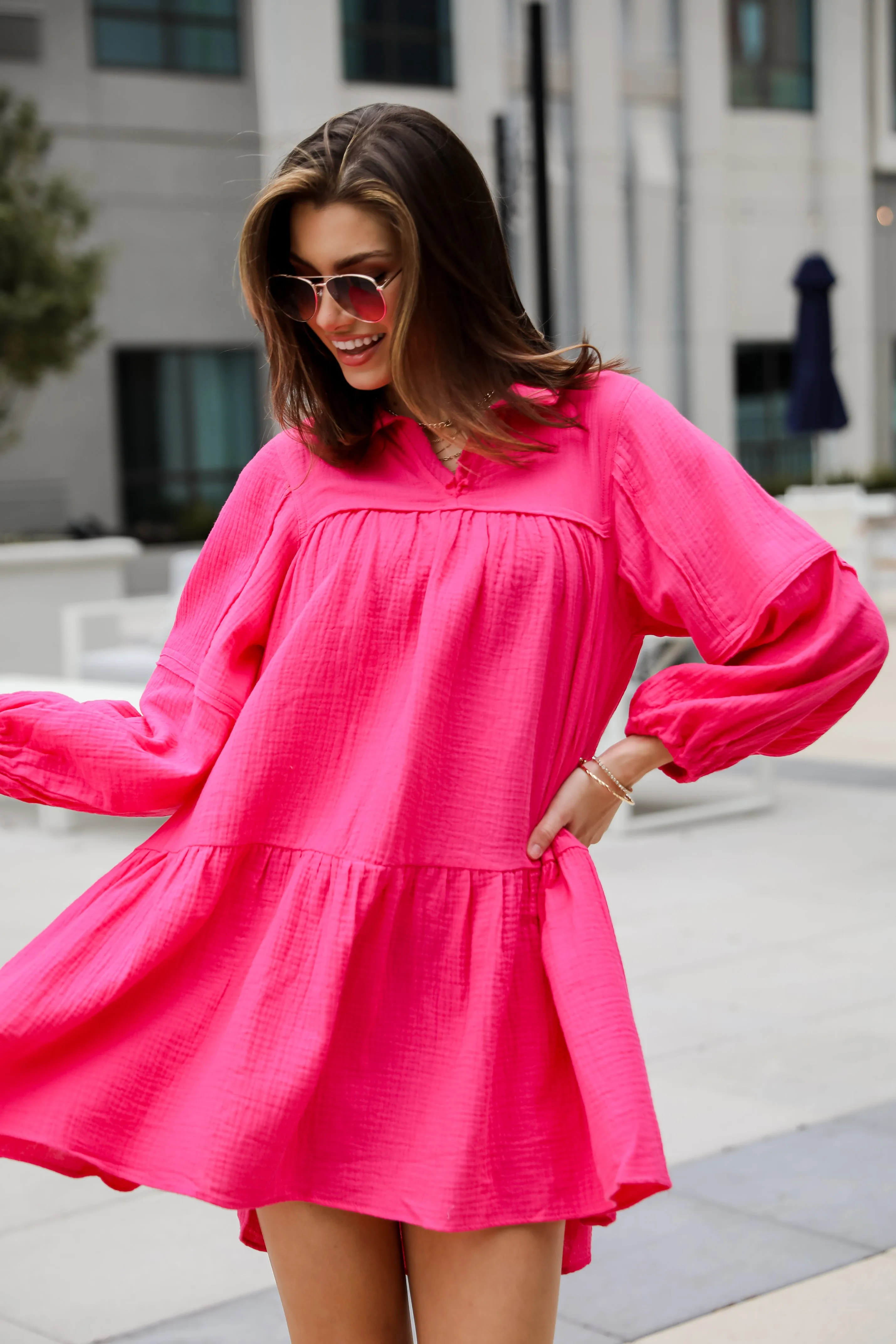 FINAL SALE - Modern Direction Linen Mini Dress