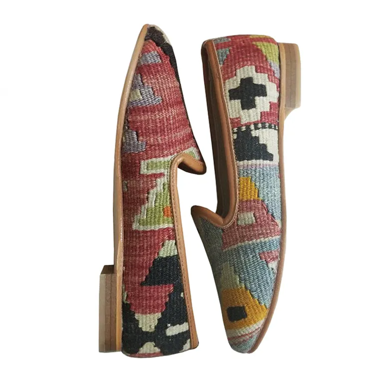 Handwoven Wool Kilim Women's Loafer (Bibi) Size 37 (7)