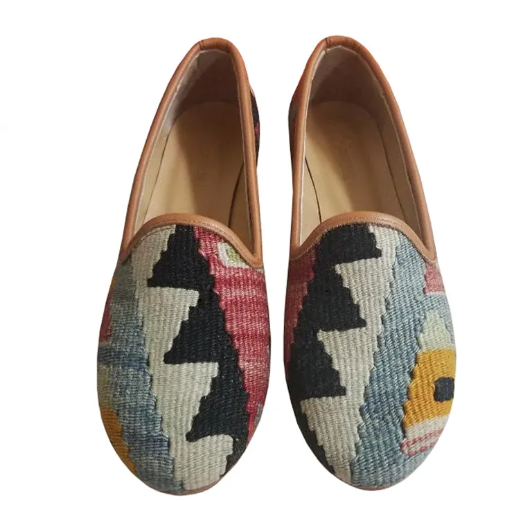 Handwoven Wool Kilim Women's Loafer (Bibi) Size 37 (7)
