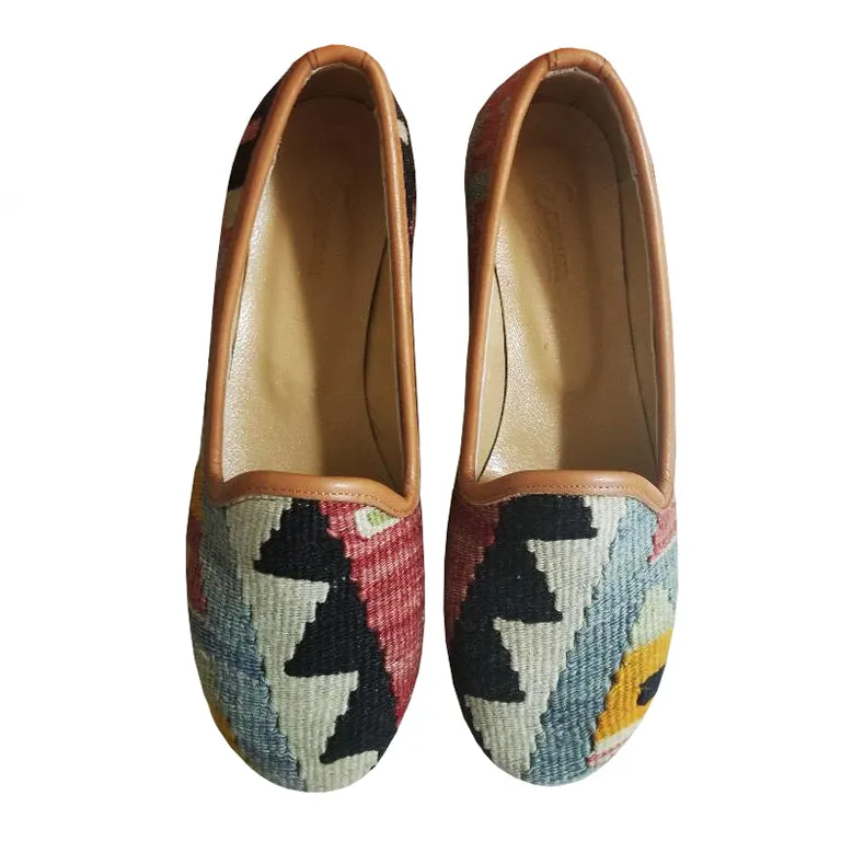 Handwoven Wool Kilim Women's Loafer (Bibi) Size 37 (7)