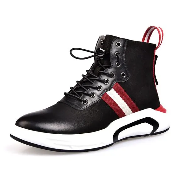 High Top Leather Sneaker Shoes