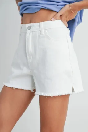 High Waisted Denim Shorts with Pockets