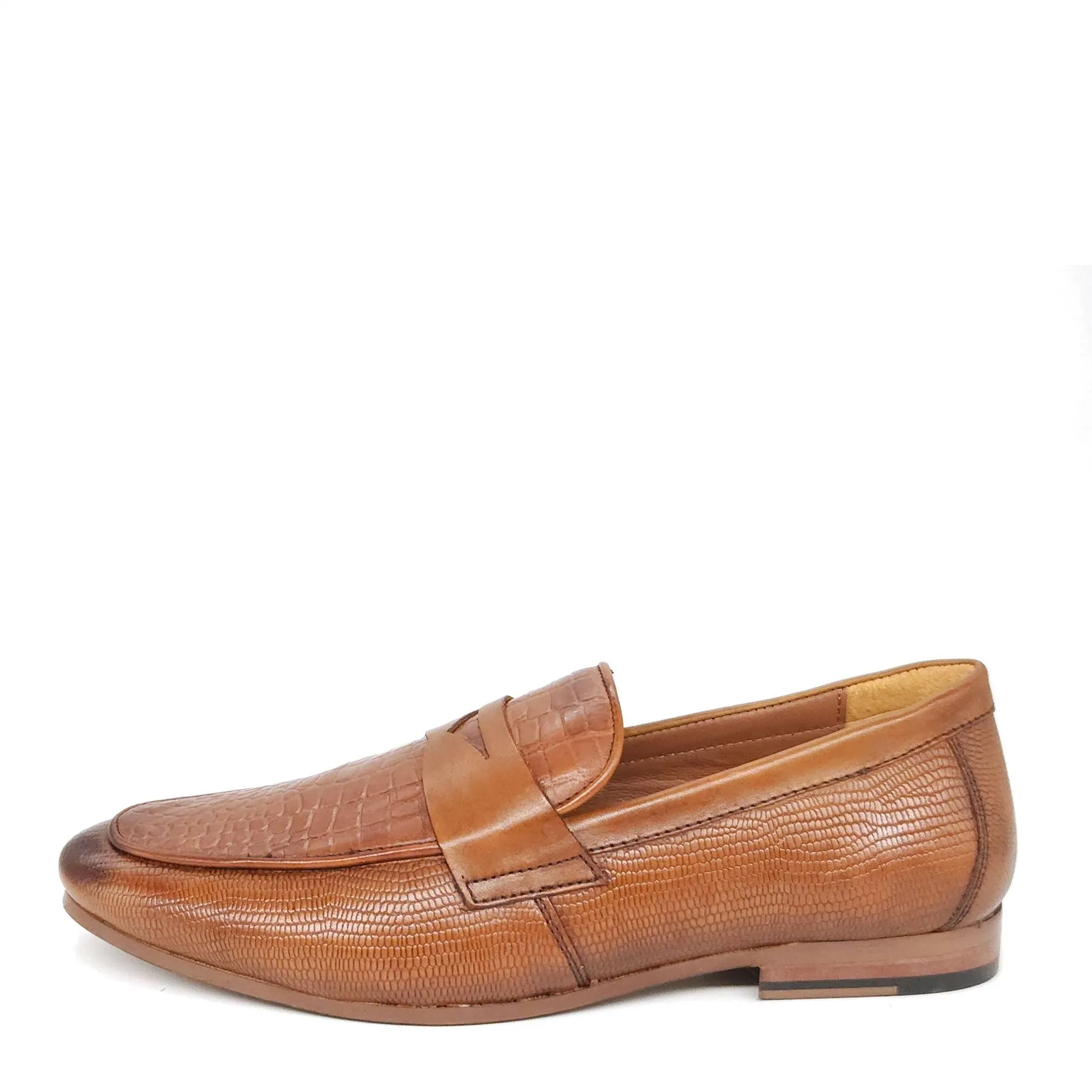 HX London Sutton Textured Penny Loafers