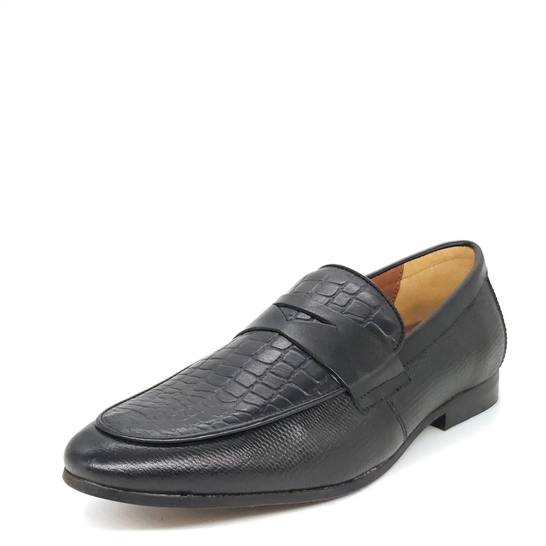 HX London Sutton Textured Penny Loafers