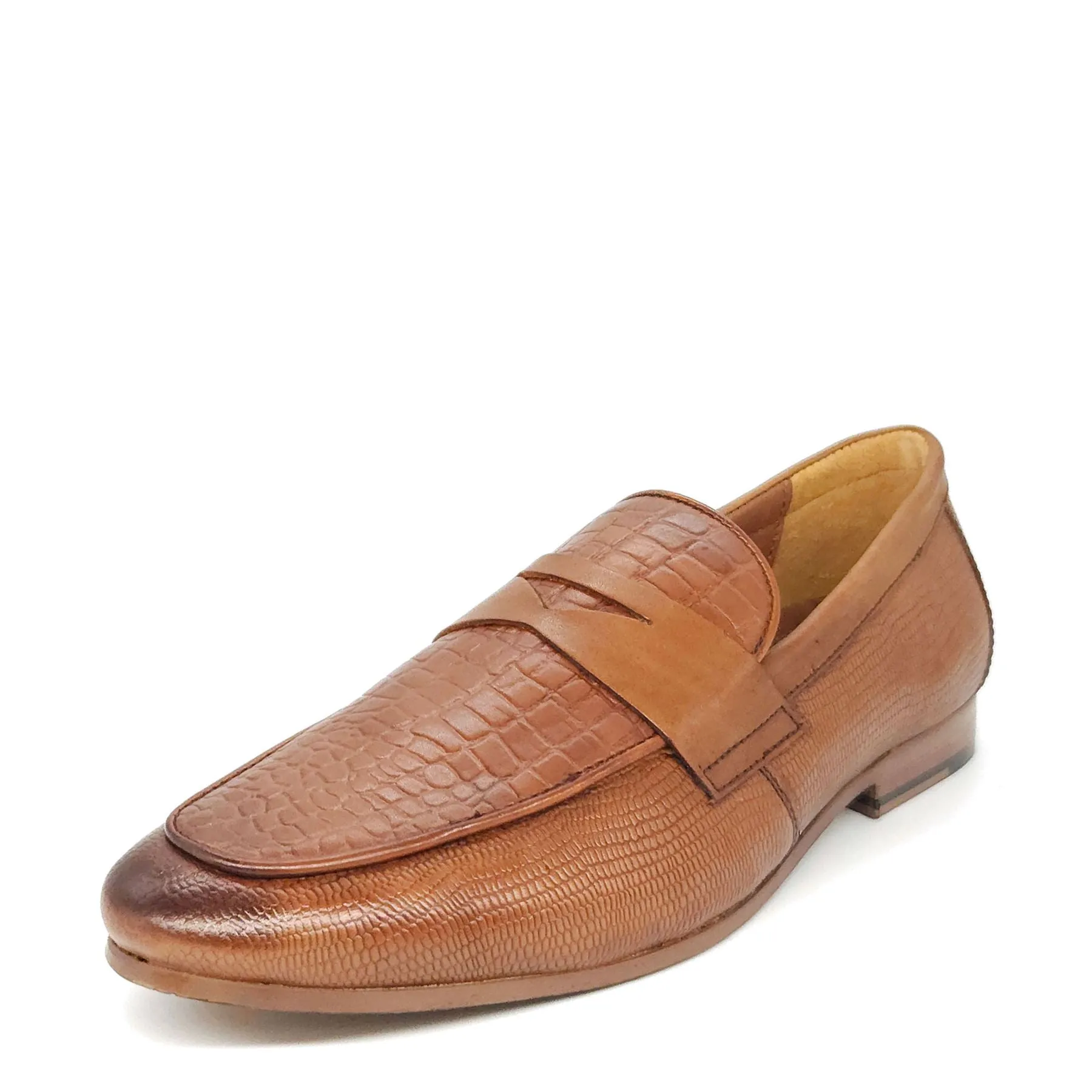 HX London Sutton Textured Penny Loafers