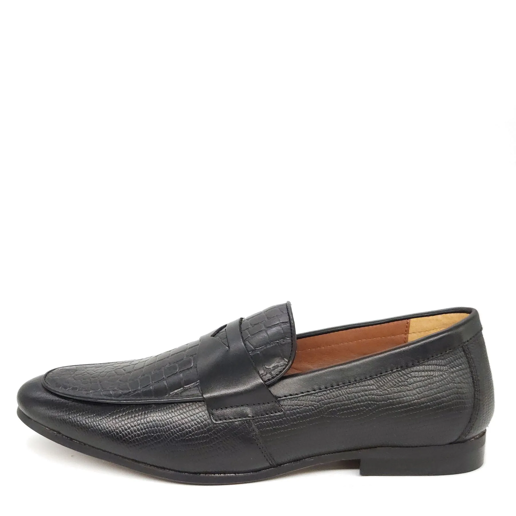 HX London Sutton Textured Penny Loafers
