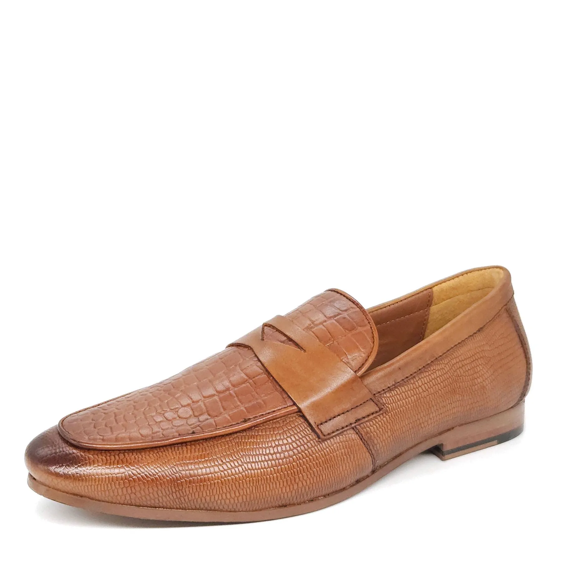 HX London Sutton Textured Penny Loafers
