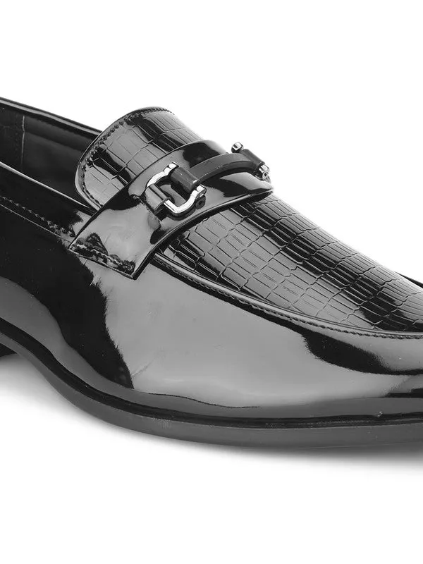 Hydes N Hues Black Formal Slip-Ons For Men