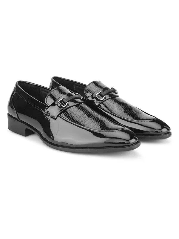 Hydes N Hues Black Formal Slip-Ons For Men