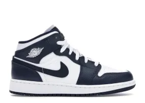 Jordan 1 Mid White Metallic Gold Obsidian (Gs)