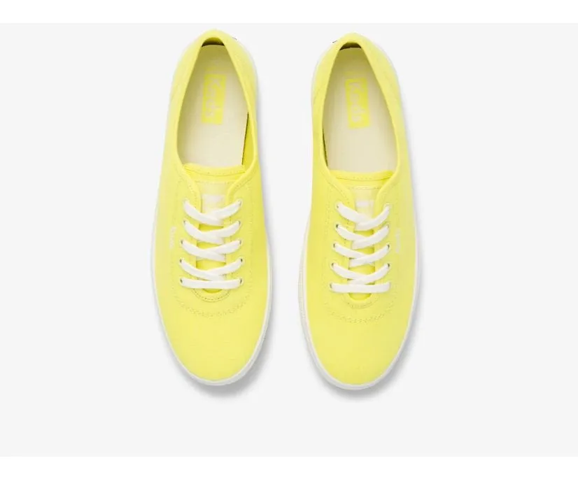 Keds Women's Breezie Canvas Sneakers- Neon Yellow