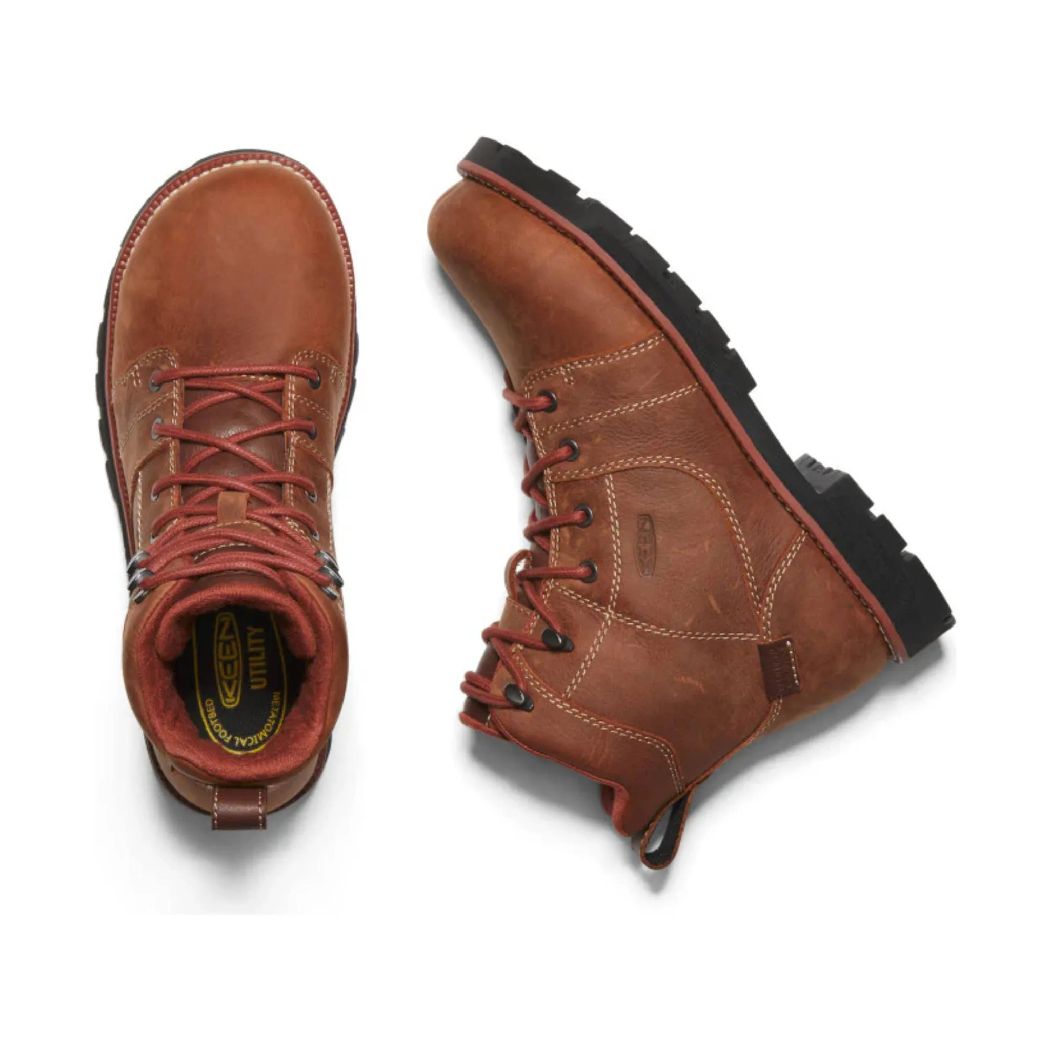 KEEN Utility Women's Seattle 6 Inch Waterproof Aluminum Toe Work Boots - Gingerbread