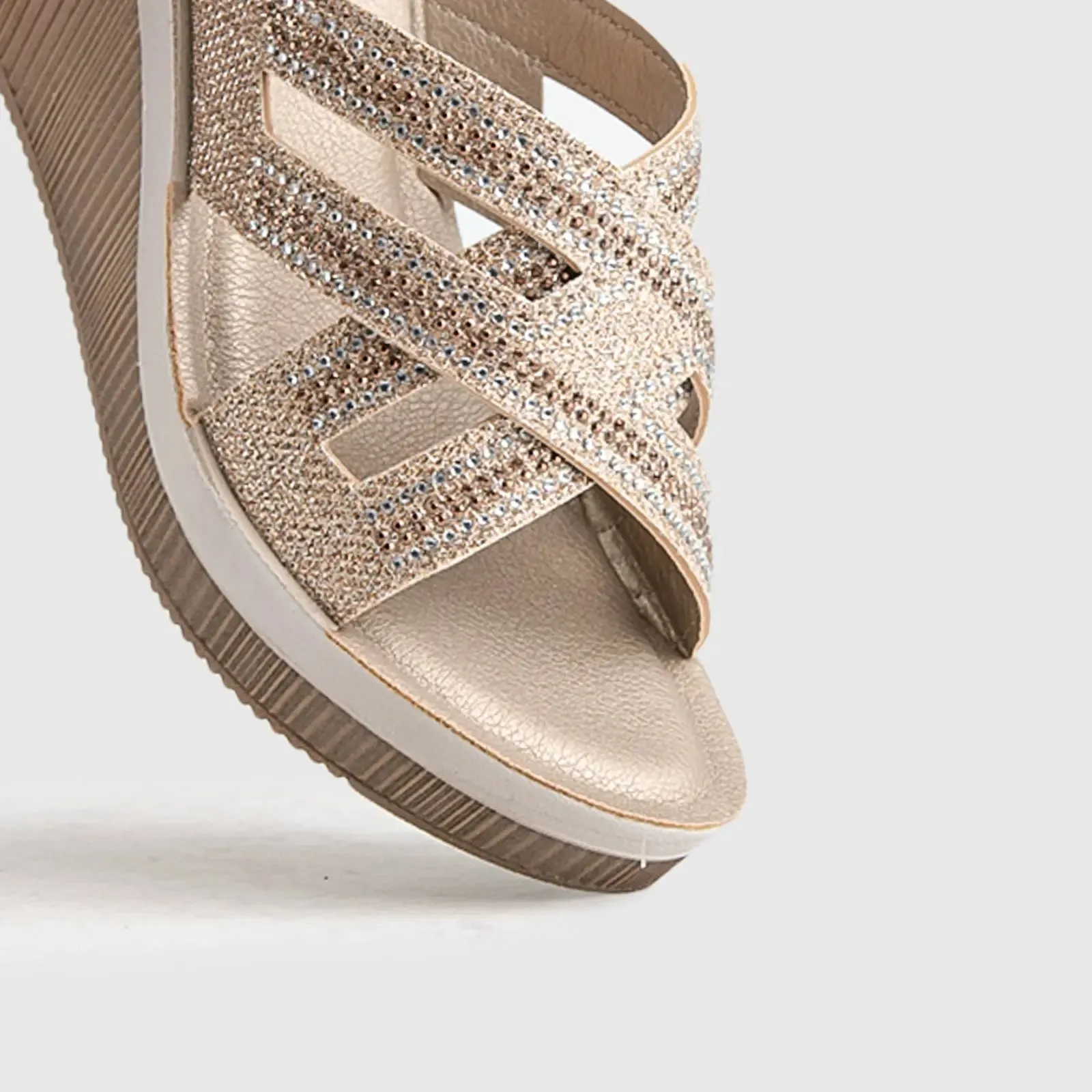 Ladies Comfort Sandals AS029 Pewter